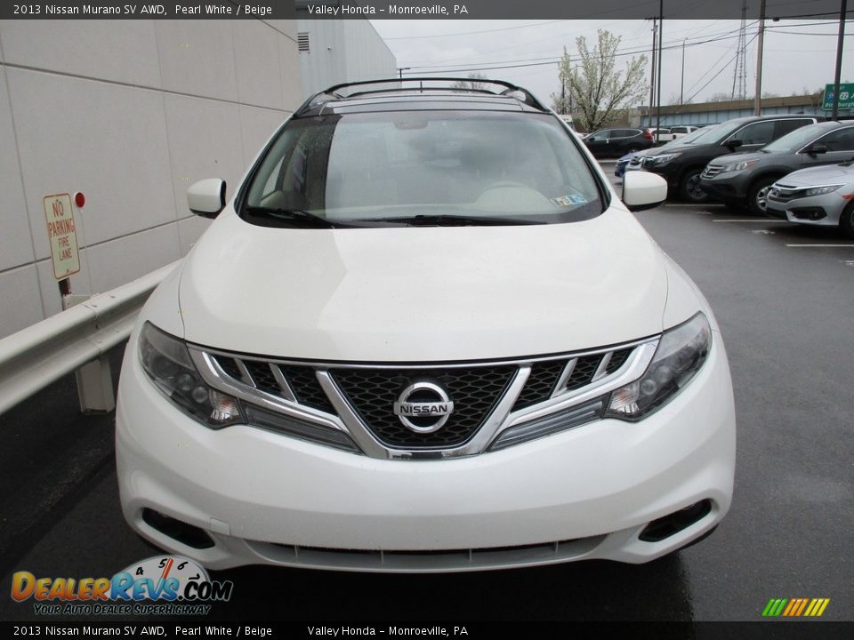 2013 Nissan Murano SV AWD Pearl White / Beige Photo #9