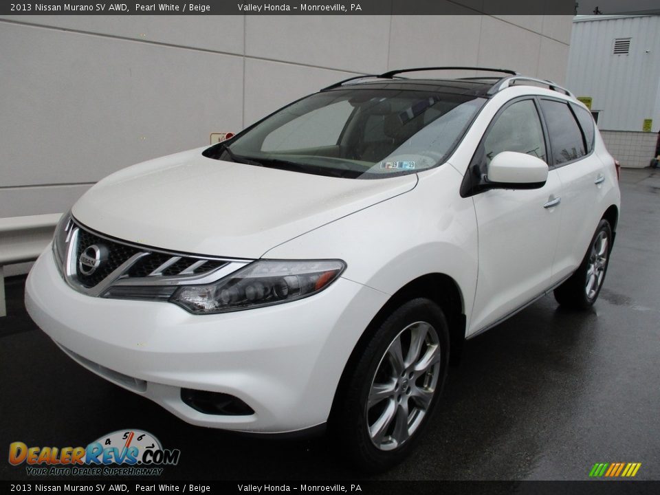 2013 Nissan Murano SV AWD Pearl White / Beige Photo #10