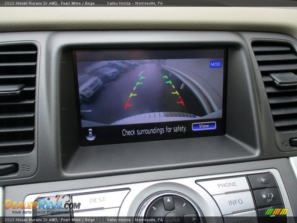 2013 Nissan Murano SV AWD Pearl White / Beige Photo #17