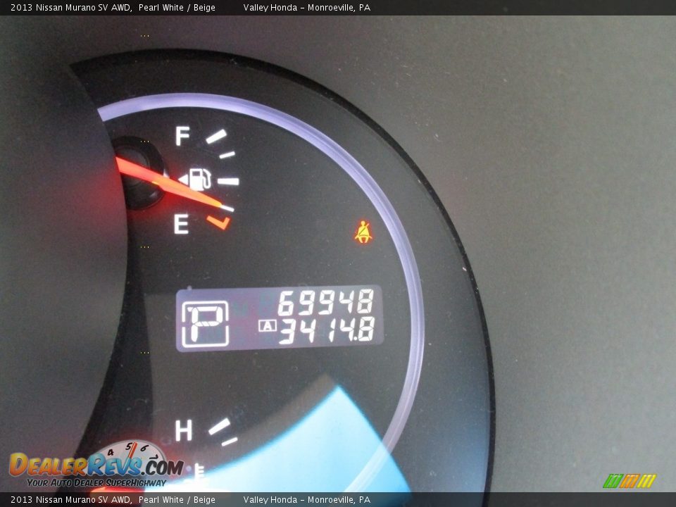 2013 Nissan Murano SV AWD Pearl White / Beige Photo #20