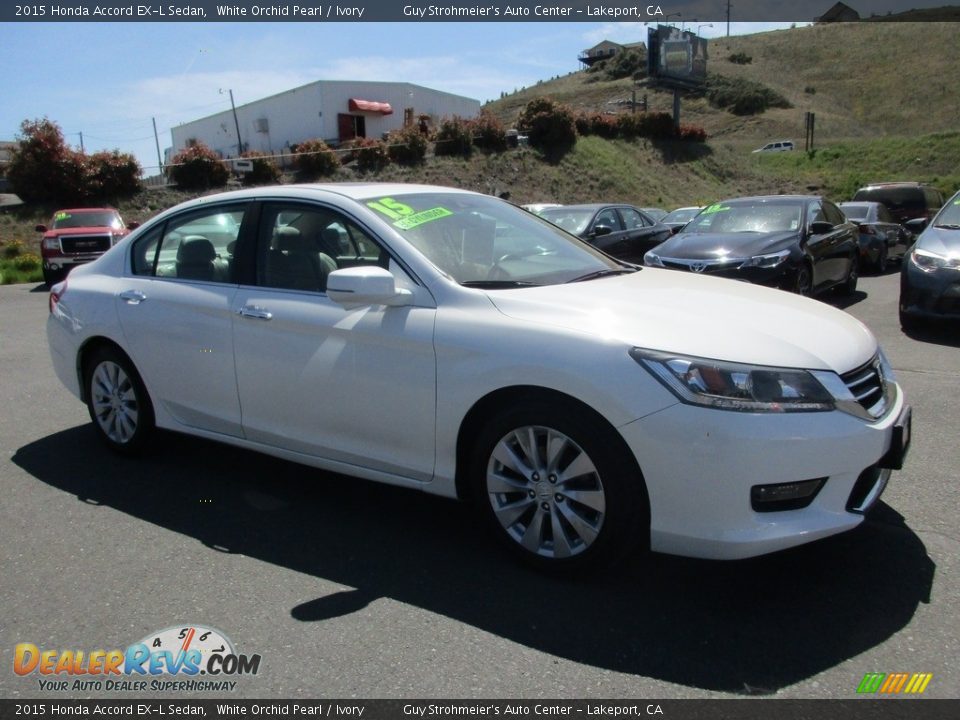 2015 Honda Accord EX-L Sedan White Orchid Pearl / Ivory Photo #1