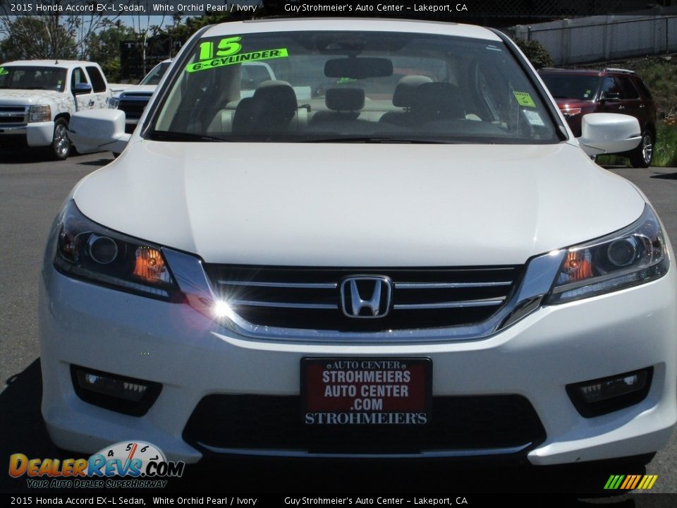 2015 Honda Accord EX-L Sedan White Orchid Pearl / Ivory Photo #2