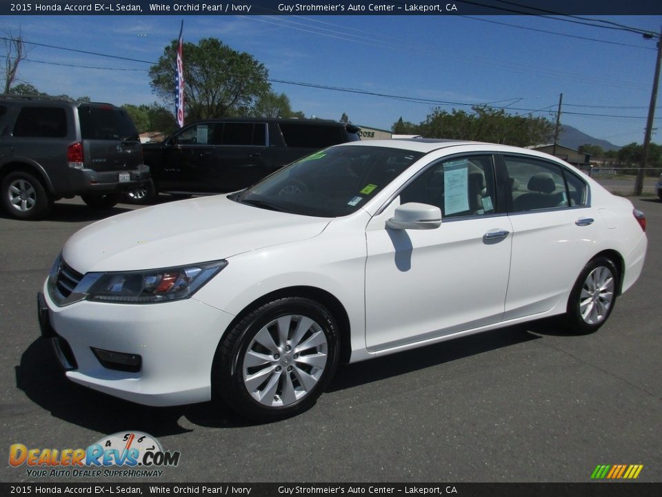 2015 Honda Accord EX-L Sedan White Orchid Pearl / Ivory Photo #3