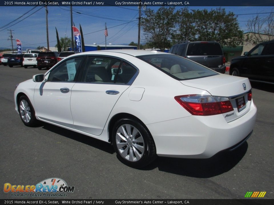2015 Honda Accord EX-L Sedan White Orchid Pearl / Ivory Photo #5