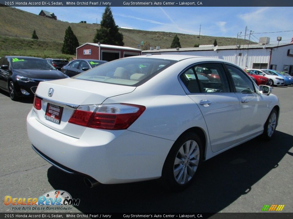 2015 Honda Accord EX-L Sedan White Orchid Pearl / Ivory Photo #7