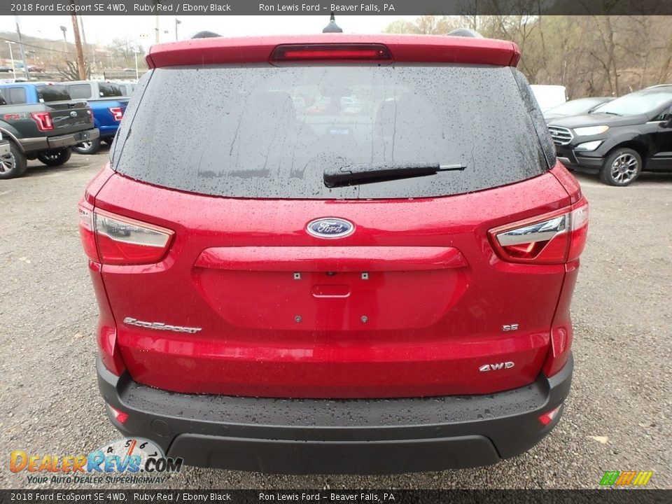 2018 Ford EcoSport SE 4WD Ruby Red / Ebony Black Photo #4