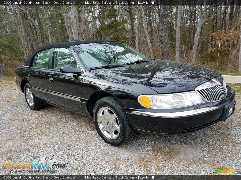 2002 Lincoln Continental Black / Deep Charcoal Photo #3
