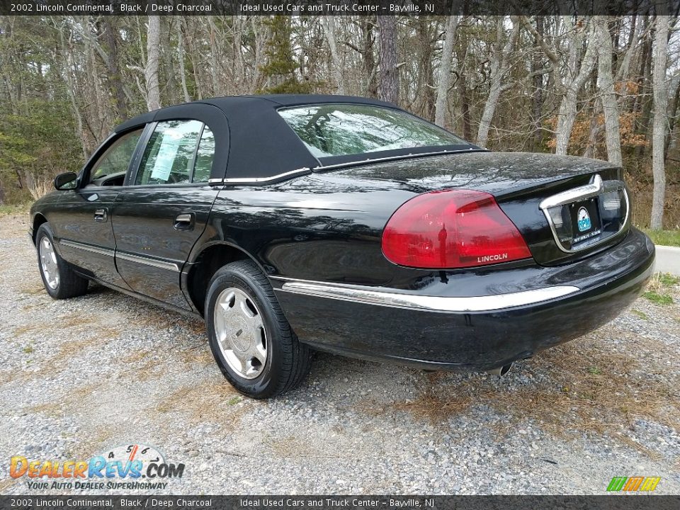 2002 Lincoln Continental Black / Deep Charcoal Photo #6