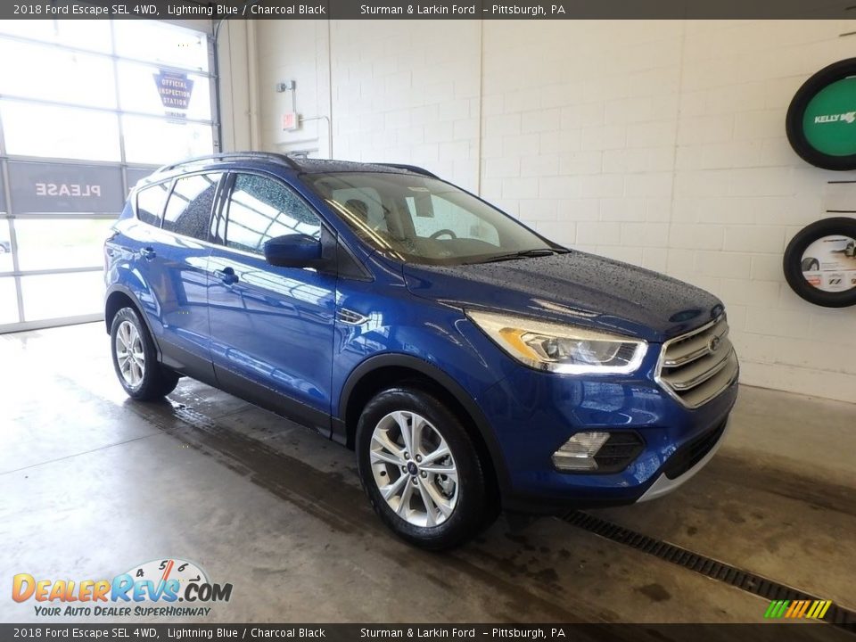 2018 Ford Escape SEL 4WD Lightning Blue / Charcoal Black Photo #1