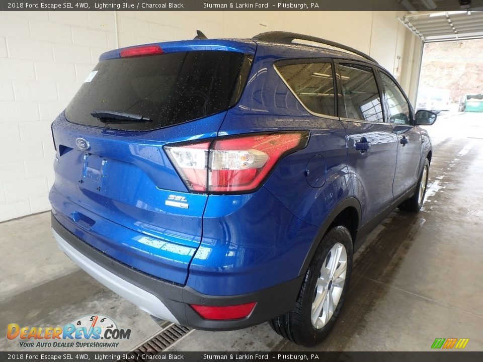 2018 Ford Escape SEL 4WD Lightning Blue / Charcoal Black Photo #2