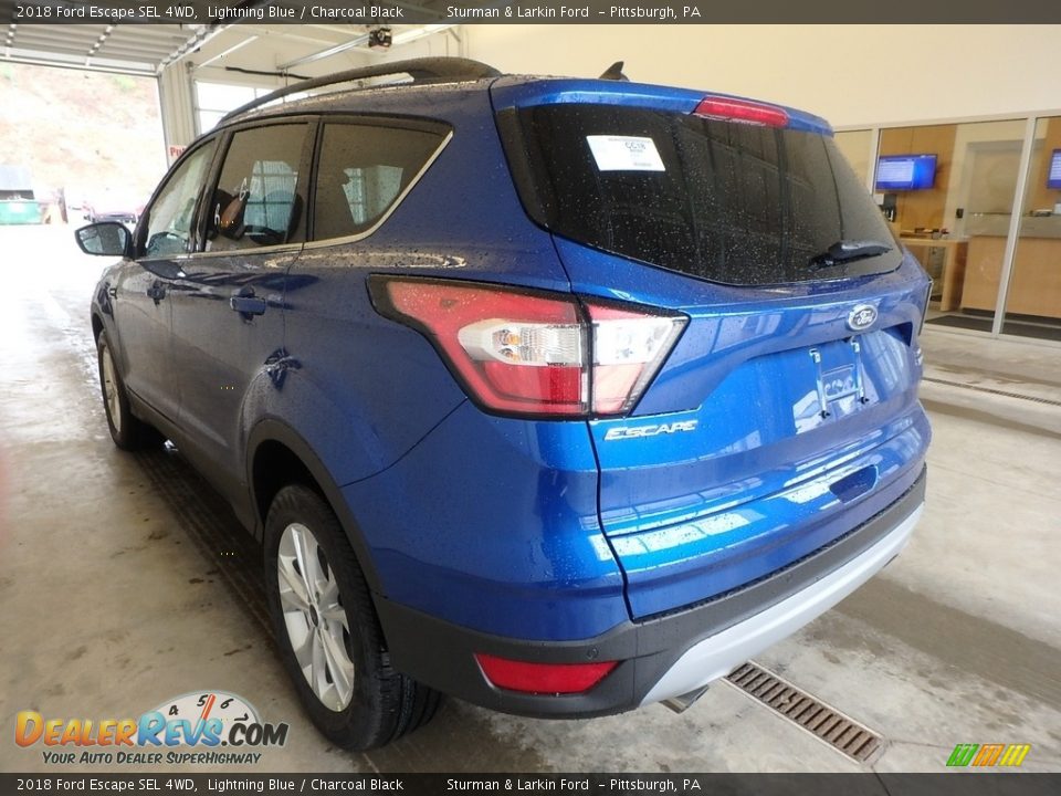 2018 Ford Escape SEL 4WD Lightning Blue / Charcoal Black Photo #3