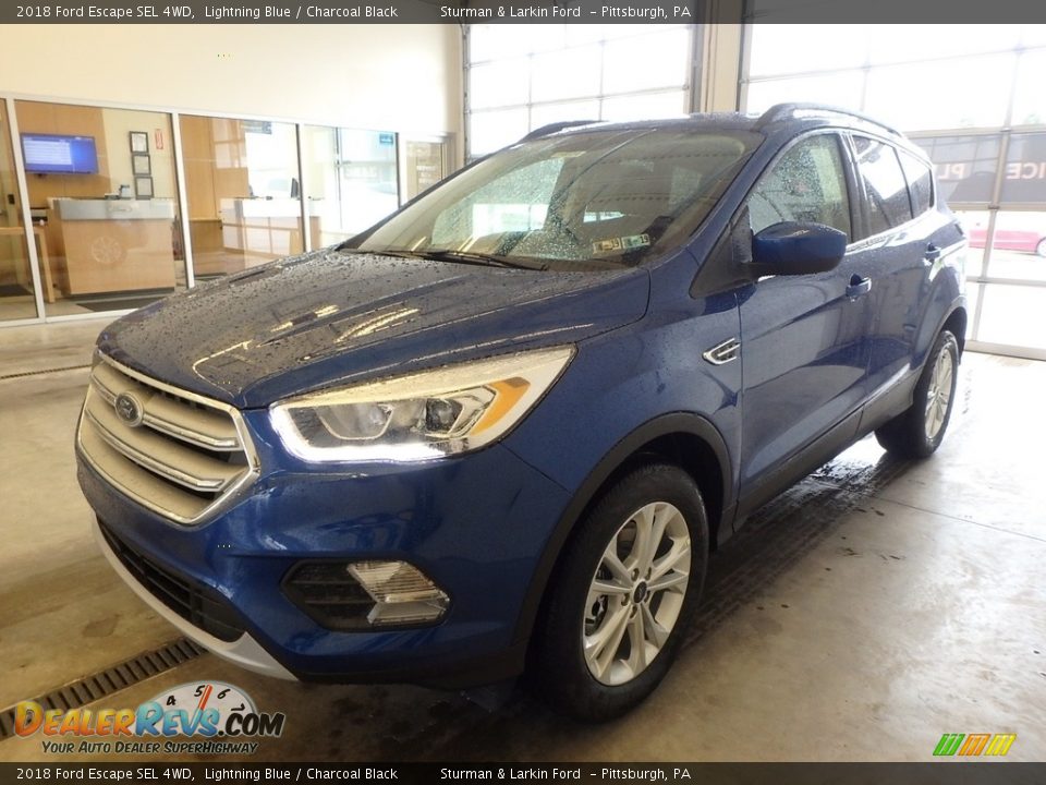 2018 Ford Escape SEL 4WD Lightning Blue / Charcoal Black Photo #4