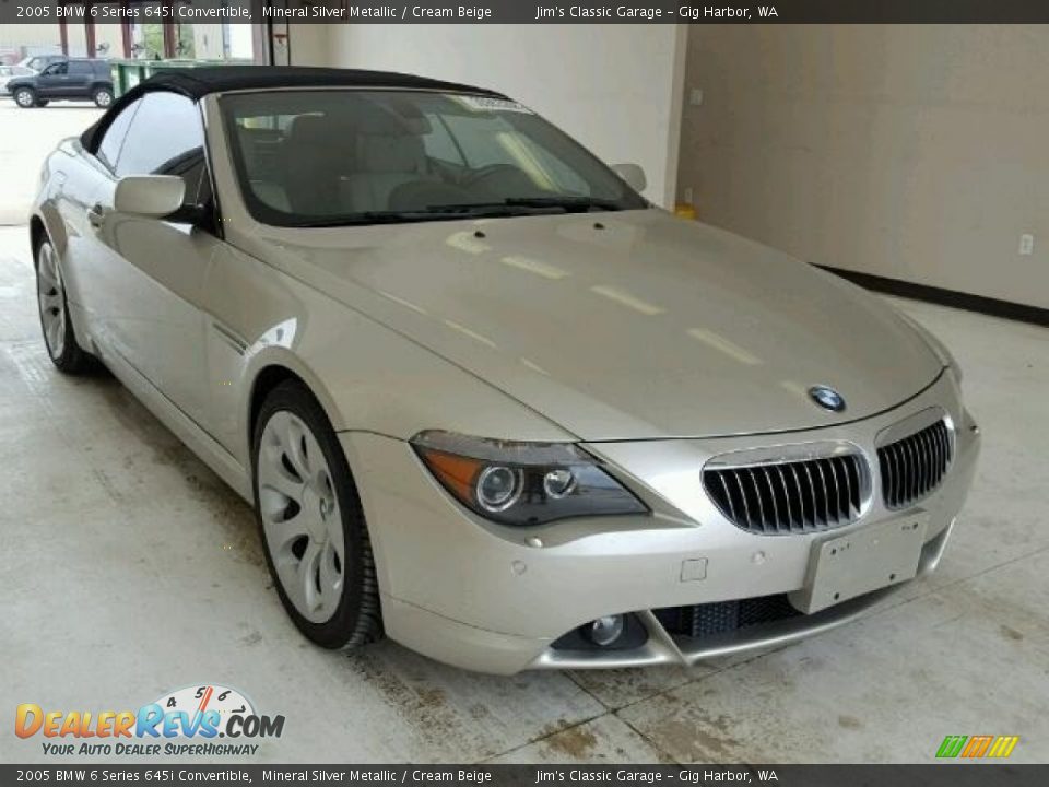 2005 BMW 6 Series 645i Convertible Mineral Silver Metallic / Cream Beige Photo #1