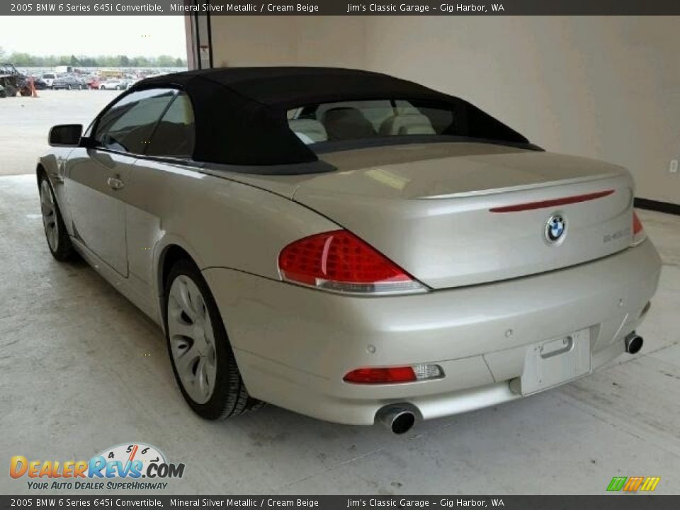 2005 BMW 6 Series 645i Convertible Mineral Silver Metallic / Cream Beige Photo #3