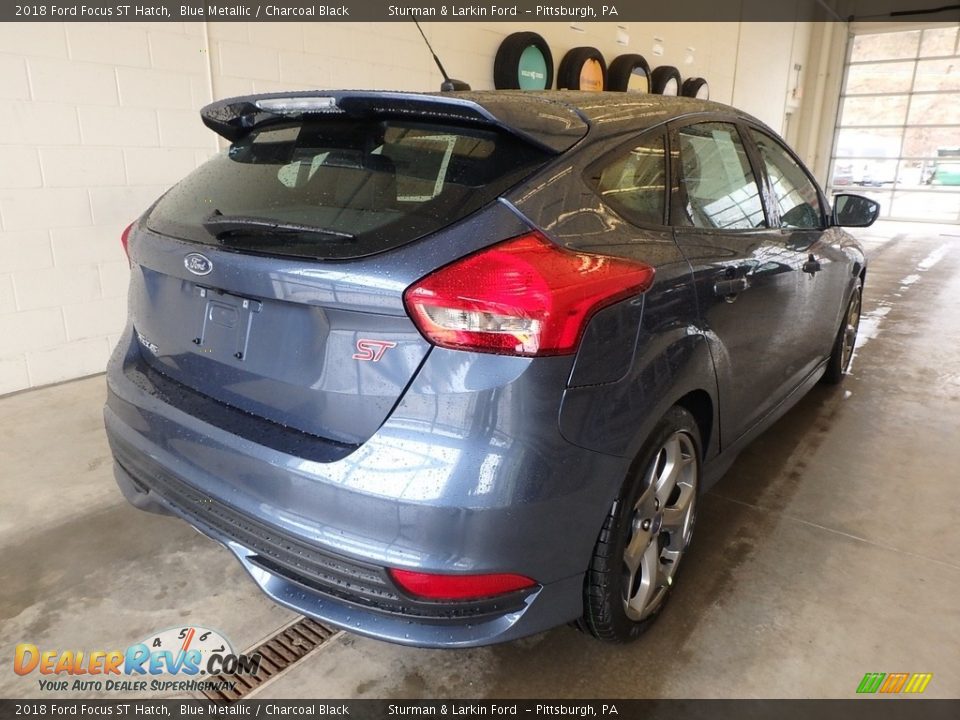 2018 Ford Focus ST Hatch Blue Metallic / Charcoal Black Photo #2