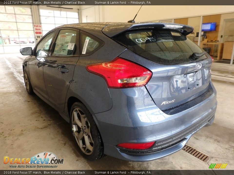 2018 Ford Focus ST Hatch Blue Metallic / Charcoal Black Photo #3