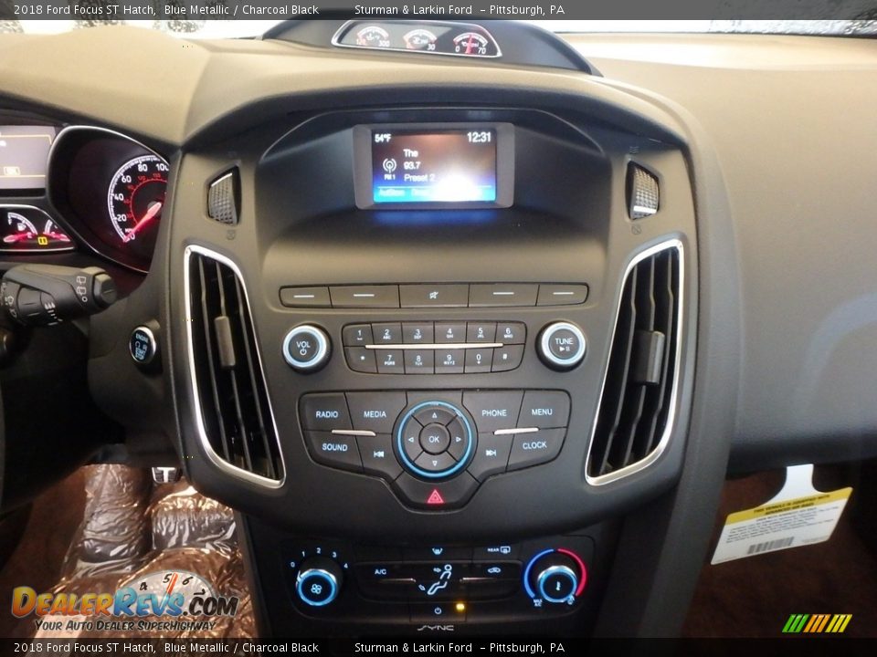 2018 Ford Focus ST Hatch Blue Metallic / Charcoal Black Photo #11