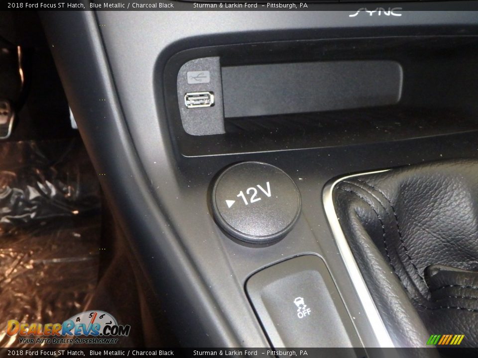 2018 Ford Focus ST Hatch Blue Metallic / Charcoal Black Photo #14