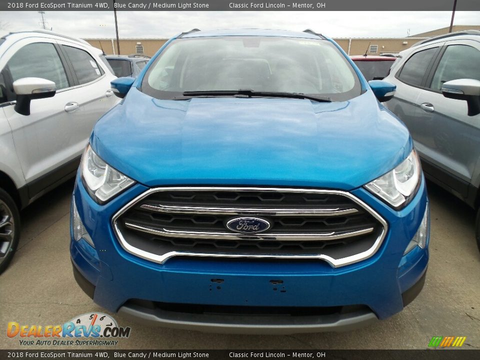 2018 Ford EcoSport Titanium 4WD Blue Candy / Medium Light Stone Photo #2