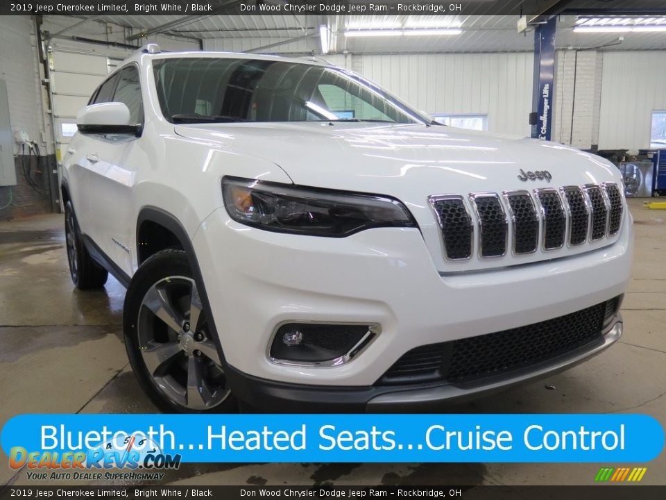 2019 Jeep Cherokee Limited Bright White / Black Photo #1