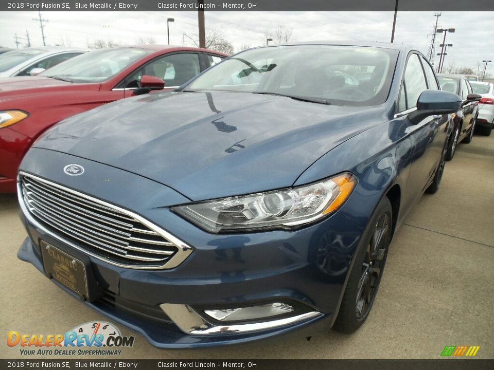 2018 Ford Fusion SE Blue Metallic / Ebony Photo #1