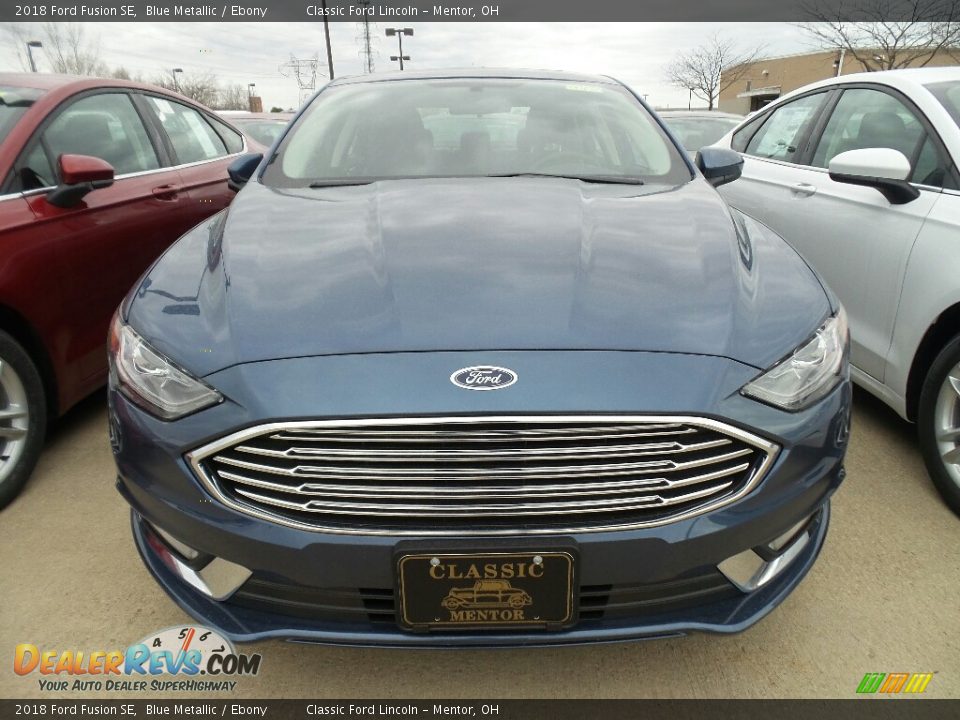 2018 Ford Fusion SE Blue Metallic / Ebony Photo #2