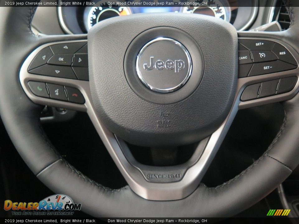 2019 Jeep Cherokee Limited Bright White / Black Photo #12