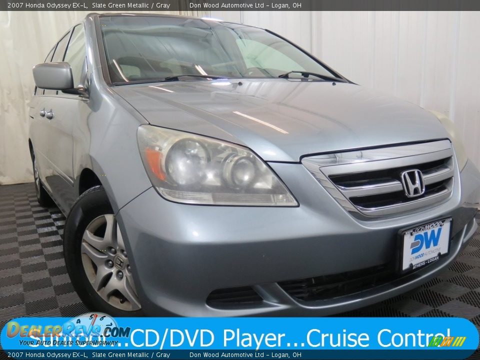 2007 Honda Odyssey EX-L Slate Green Metallic / Gray Photo #1