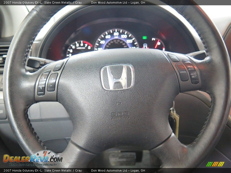 2007 Honda Odyssey EX-L Slate Green Metallic / Gray Photo #13