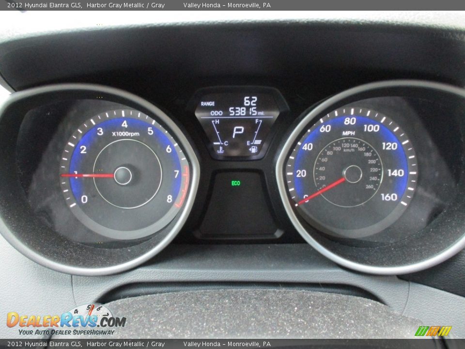 2012 Hyundai Elantra GLS Harbor Gray Metallic / Gray Photo #16