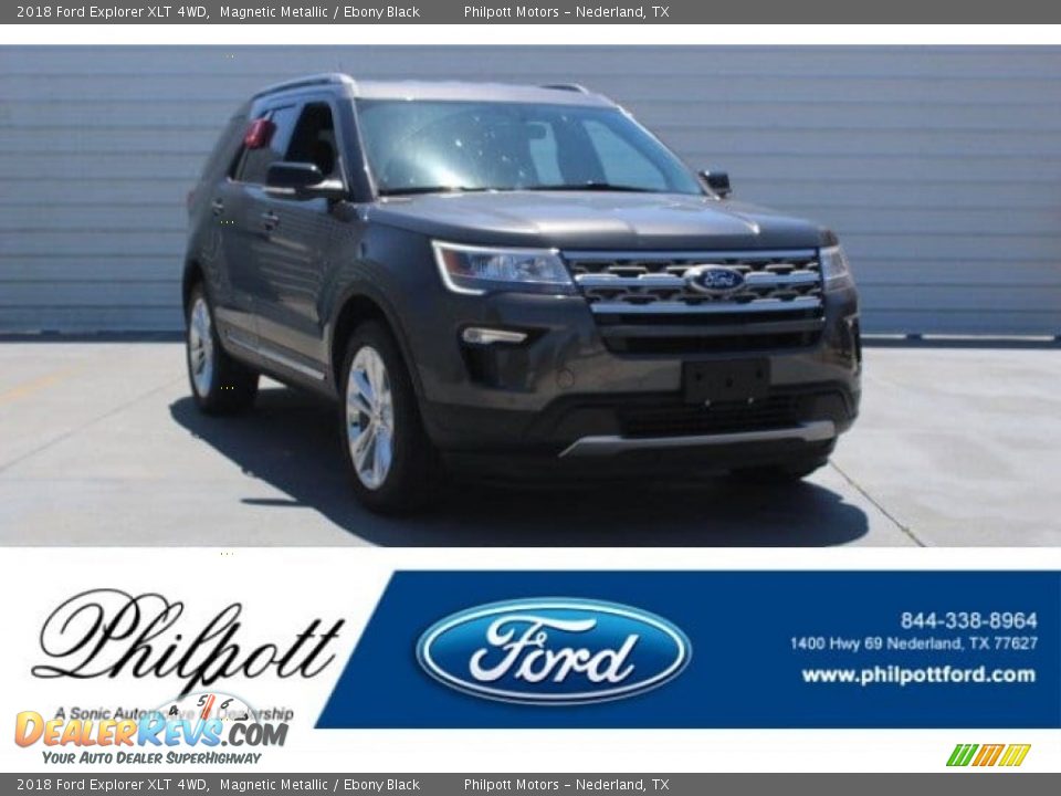 2018 Ford Explorer XLT 4WD Magnetic Metallic / Ebony Black Photo #1