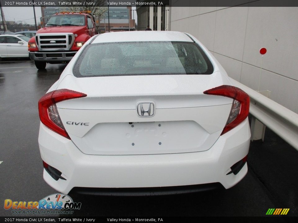 2017 Honda Civic LX Sedan Taffeta White / Ivory Photo #4