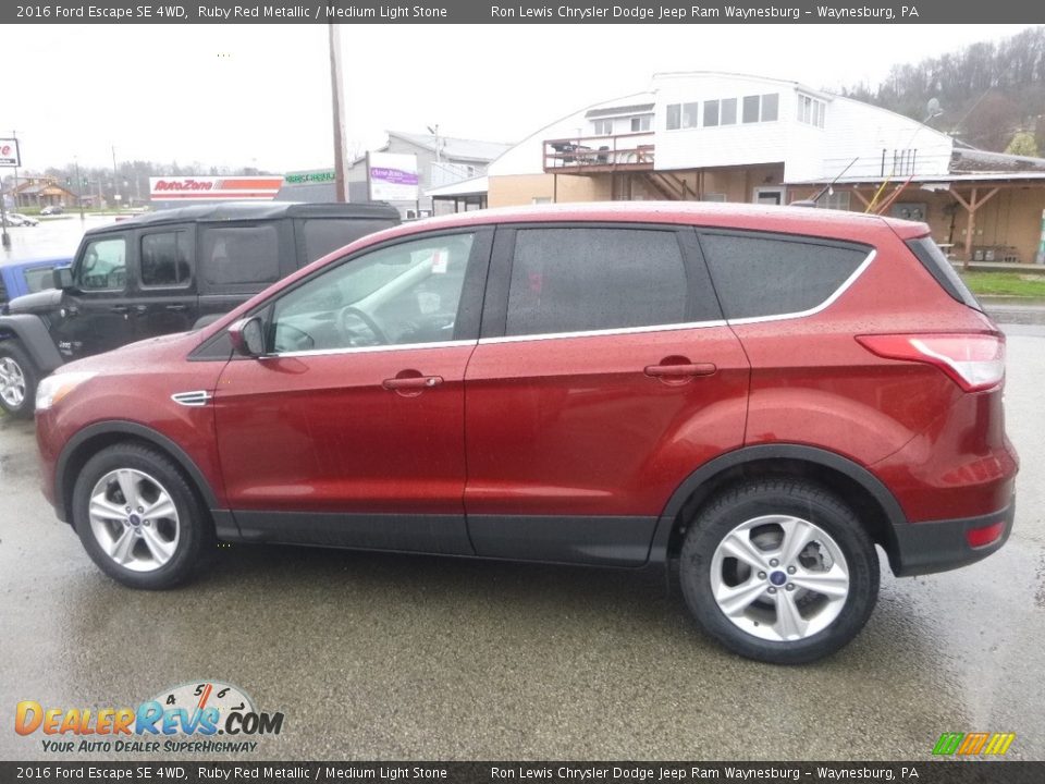 2016 Ford Escape SE 4WD Ruby Red Metallic / Medium Light Stone Photo #2