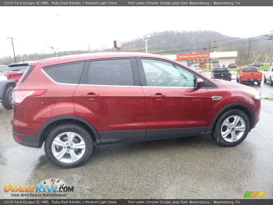 2016 Ford Escape SE 4WD Ruby Red Metallic / Medium Light Stone Photo #6