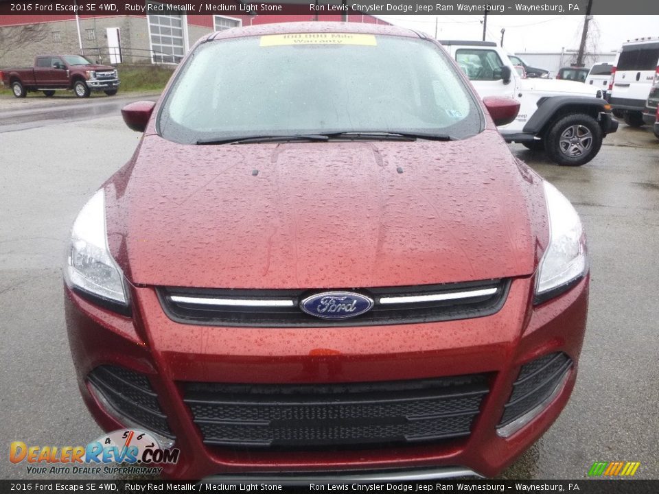 2016 Ford Escape SE 4WD Ruby Red Metallic / Medium Light Stone Photo #8