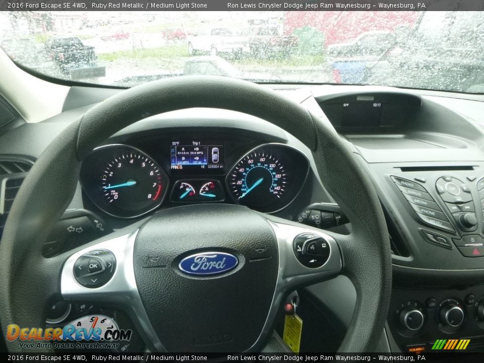2016 Ford Escape SE 4WD Ruby Red Metallic / Medium Light Stone Photo #20
