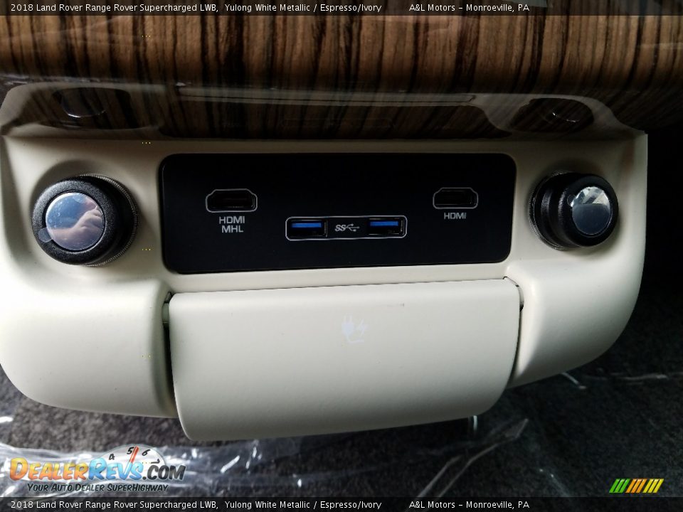 2018 Land Rover Range Rover Supercharged LWB Yulong White Metallic / Espresso/Ivory Photo #14