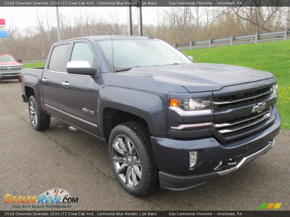 2018 Chevrolet Silverado 1500 LTZ Crew Cab 4x4 Centennial Blue Metallic / Jet Black Photo #10