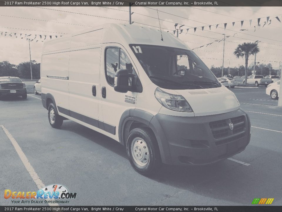 2017 Ram ProMaster 2500 High Roof Cargo Van Bright White / Gray Photo #7