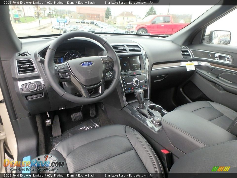 Ebony Black Interior - 2018 Ford Explorer Limited 4WD Photo #12