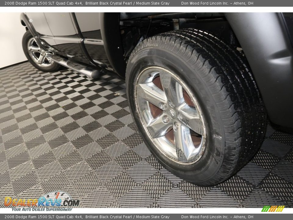 2008 Dodge Ram 1500 SLT Quad Cab 4x4 Brilliant Black Crystal Pearl / Medium Slate Gray Photo #19