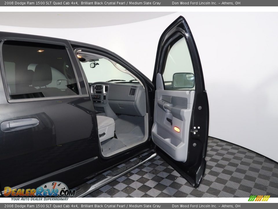 2008 Dodge Ram 1500 SLT Quad Cab 4x4 Brilliant Black Crystal Pearl / Medium Slate Gray Photo #25