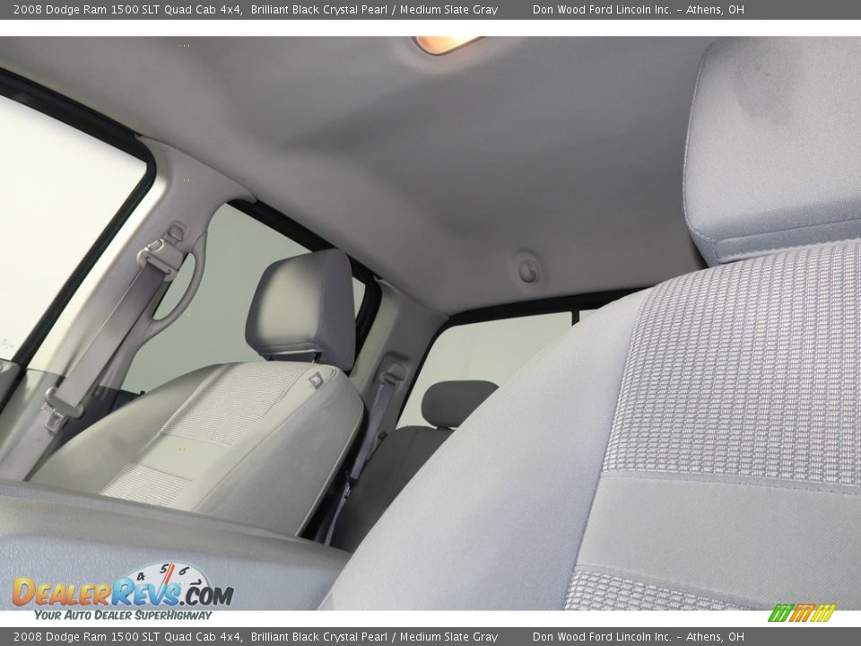 2008 Dodge Ram 1500 SLT Quad Cab 4x4 Brilliant Black Crystal Pearl / Medium Slate Gray Photo #31