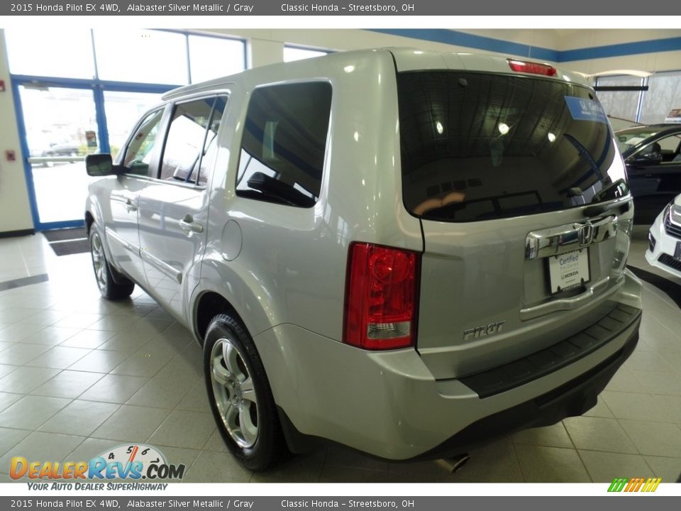 2015 Honda Pilot EX 4WD Alabaster Silver Metallic / Gray Photo #2