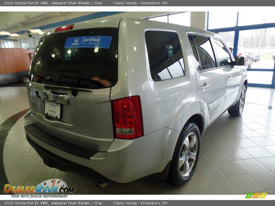 2015 Honda Pilot EX 4WD Alabaster Silver Metallic / Gray Photo #3