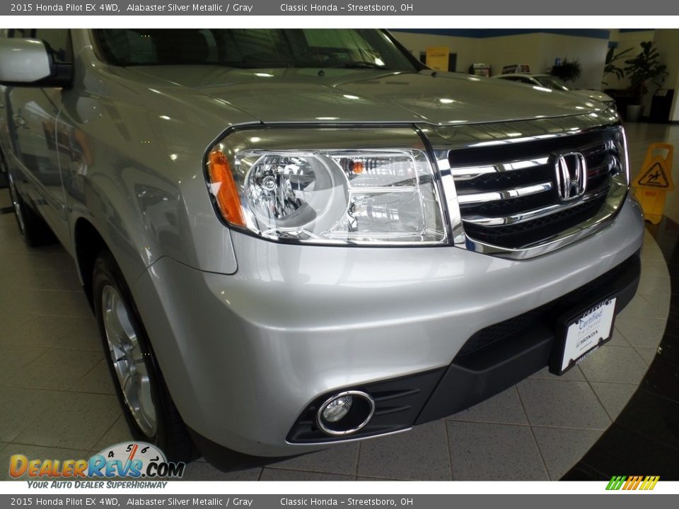 2015 Honda Pilot EX 4WD Alabaster Silver Metallic / Gray Photo #10