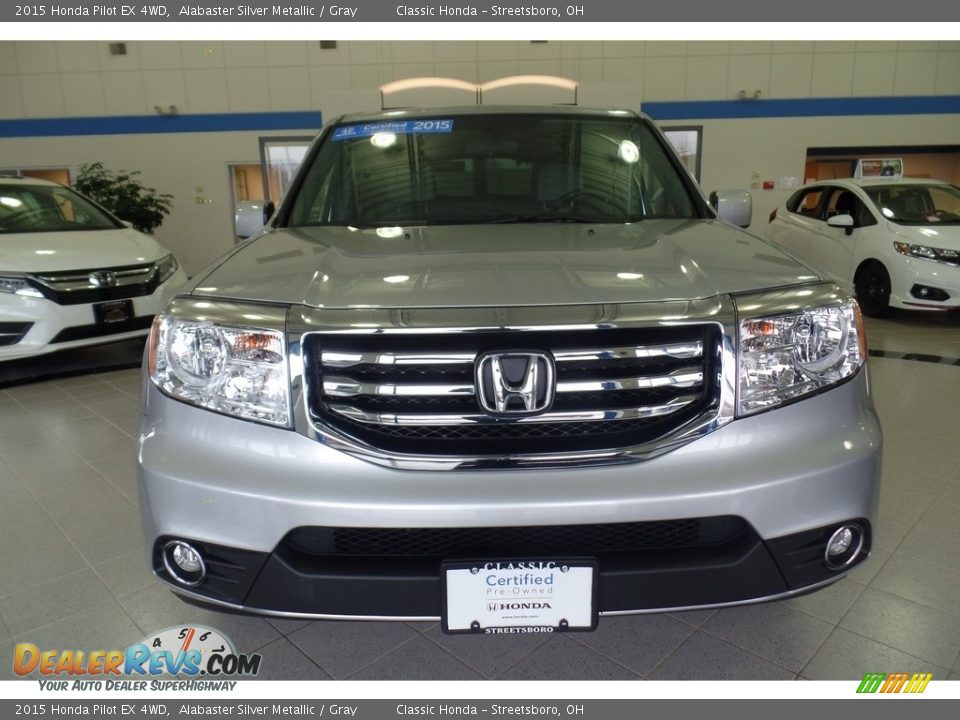 2015 Honda Pilot EX 4WD Alabaster Silver Metallic / Gray Photo #11