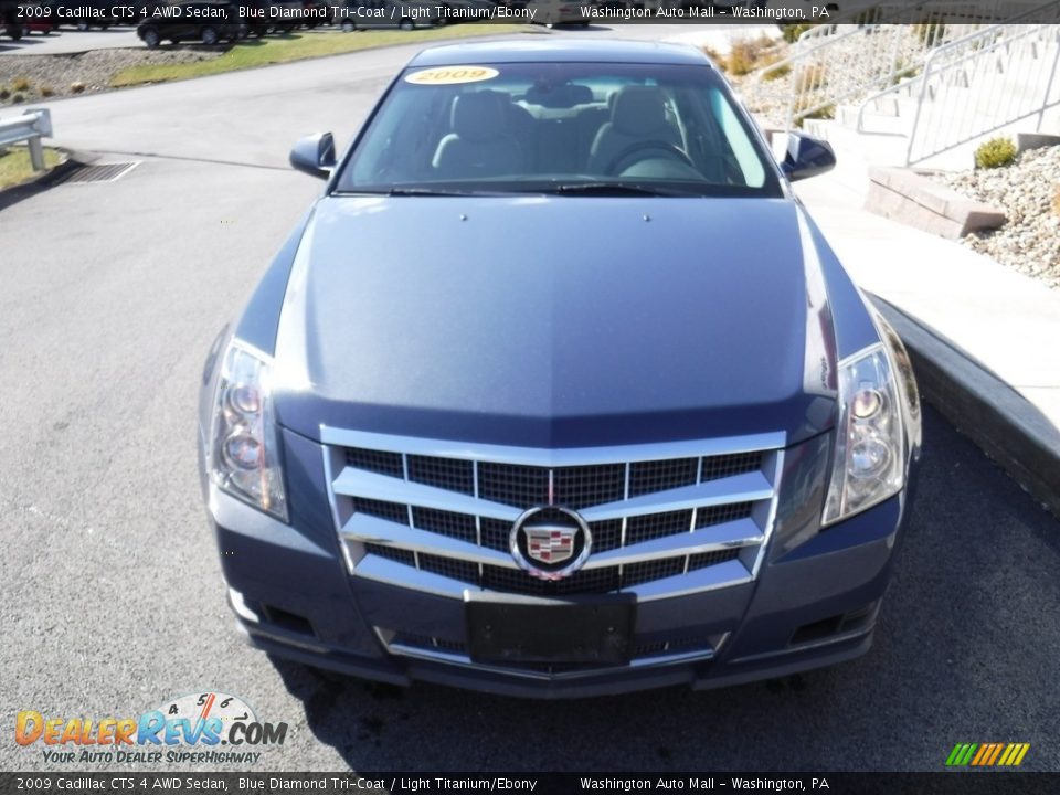 2009 Cadillac CTS 4 AWD Sedan Blue Diamond Tri-Coat / Light Titanium/Ebony Photo #5
