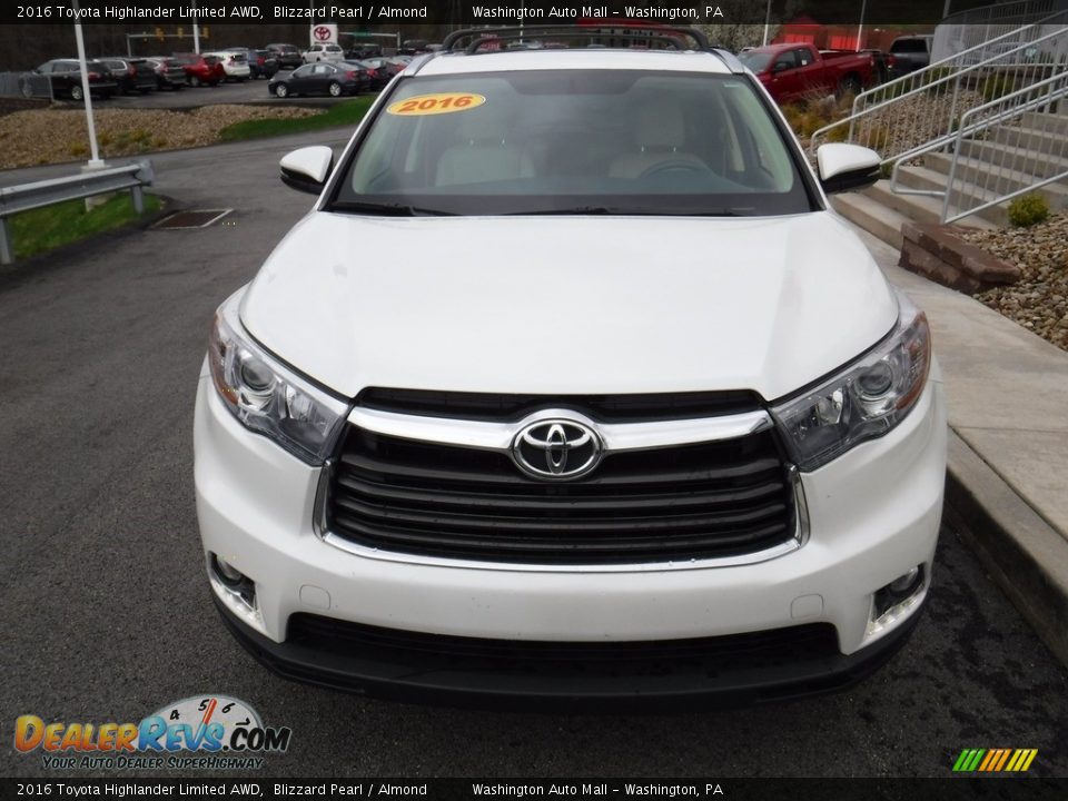 2016 Toyota Highlander Limited AWD Blizzard Pearl / Almond Photo #6