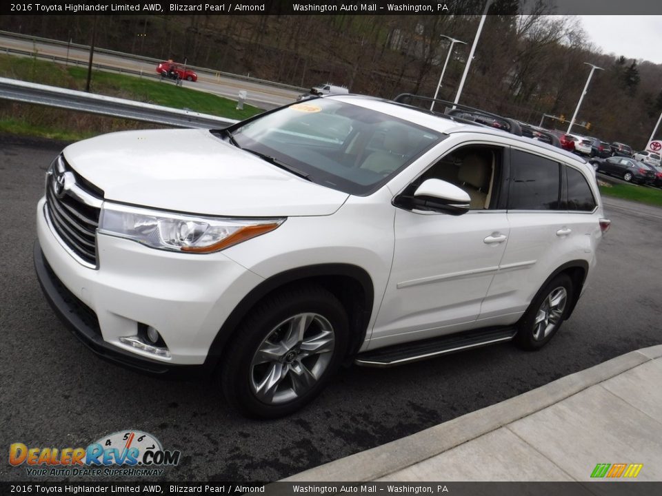 2016 Toyota Highlander Limited AWD Blizzard Pearl / Almond Photo #7